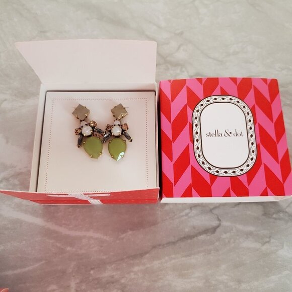 ✨ NEW Stella and Dot 2 in 1 Rhinestone Crystal Drop Dangle Earrings ✨ - Picture 1 of 3